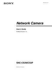 Sony SNC-CS3N User Guide