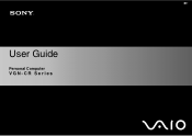 Sony VGN-CR390 User Guide