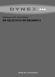 Dynex DX-32L221A12 User Manual (French)