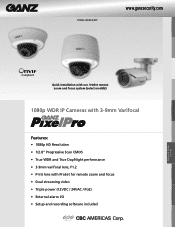 Ganz Security ZN-B4DMP43 PixelPro TWDR Series Specifications