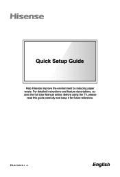 Hisense 43A4H Quick Setup Guide