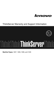 Lenovo ThinkServer TD230 (English) Warranty & Support Information