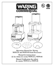 Waring WFP14S Instruction Manual
