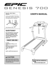Epic Fitness Genesis 700 Treadmill Uk Manual