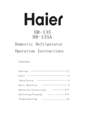 Haier HR-135A User Manual