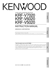 Kenwood KRF-V6020 User Manual