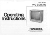 Panasonic WVBM1700 WVBM1700 User Guide