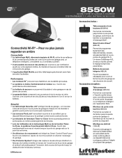 LiftMaster 8550W 8550W Sell Sheet - French Manual