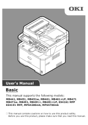 Oki MB461 Users Manual Basic