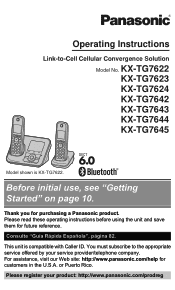 Panasonic KXTG7642 KXTG7622 User Guide