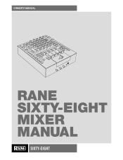Rane Sixty-Eight Sixty-Eight Mixer Manual for Serato DJ