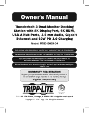 Tripp Lite MTB3DOCK04 Owners Manual MTB3-DOCK-04