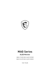 MSI MAG 321UPX QD-OLED User Manual