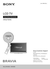 Sony KDL55HX850 Operating Instructions (Setup Guide)