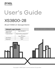 ZyXEL XS3800-28 User Guide