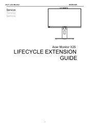 Acer PREDATOR X25 Lifecycle Extension Guide