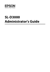 Epson SureLab D3000 Administrator Guide