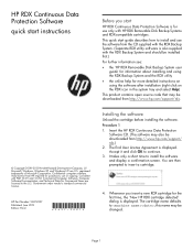 HP RDX1000 HP RDX Continuous Data Protection Software quick start instructions (5697-2007, August 2012)
