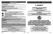 Lasko WC14812 User Manual