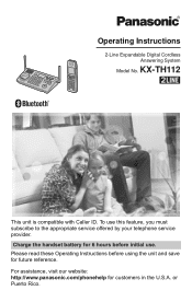 Panasonic KX-TH112 2-line Bluetooth Cell