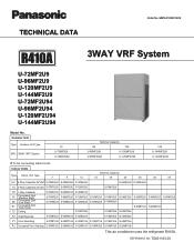 Panasonic WU-168MF2U9 - Technical Data Manual