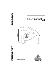 Behringer EUROPORT MPA400 Manual