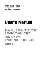 Toshiba L745 PSK0YC-02D00G Users Manual Canada; English