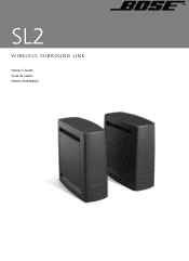 Bose Lifestyle 35 Series III SL2 wireless surround link - Owner's guide