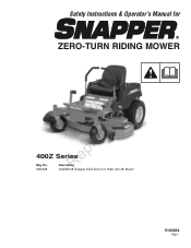 Snapper 400Z Operater's Manual