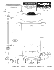Waring WCU110 Parts Diagram