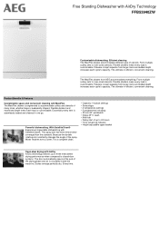 AEG FFB53940ZW Specification Sheet