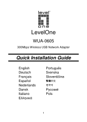 LevelOne WUA-0605 Quick Install Guide