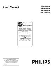 Philips 26PW9100D User manual