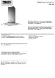 Zanussi ZFI719A Specification Sheet