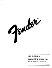 Fender Stage 185 Owner Manual