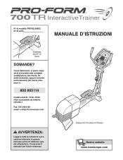 ProForm 700tr Elliptical Italian Manual