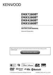 Kenwood DNX5280BT User Manual