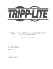 Tripp Lite B002ADP2AC2 Tripp-Lite Secure KVM Administration and Security Management Tool Guide
