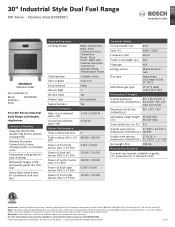 Bosch HDS8055U Product Spec Sheet