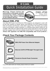 D-Link DWL-P50 Quick Installation Guide