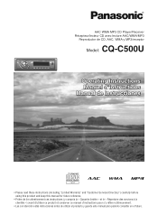 Panasonic CQC500U Auto Radio/cd/ Mp3 Deck - Multi Language