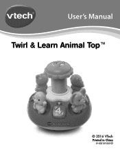 Vtech Twirl & Learn Animal Top User Manual