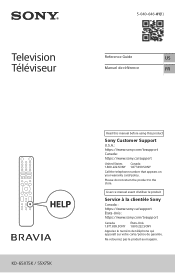 Sony KD-55X75K Reference Guide