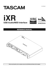 TASCAM TRACKPACK iXR Reference Manual