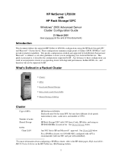 HP D7171A HP Netserver LP 2000r FC Config Guide  for Windows 2000 Advanced Server Clusters