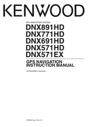 Kenwood DNX891HD User Manual 2