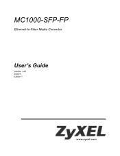 ZyXEL MC1000-SFP-FP User Guide