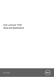 Dell Latitude 7300 Setup and Specifications