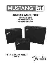 Fender Mustangtrade GT 200 Mustang™ GT 100 Owner s Manual - Japanese