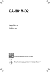 Gigabyte GA-H81M-D2 User Manual